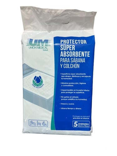 PROTECTOR SUPER ABSORBENTE PARA SABANA Y COLCHON