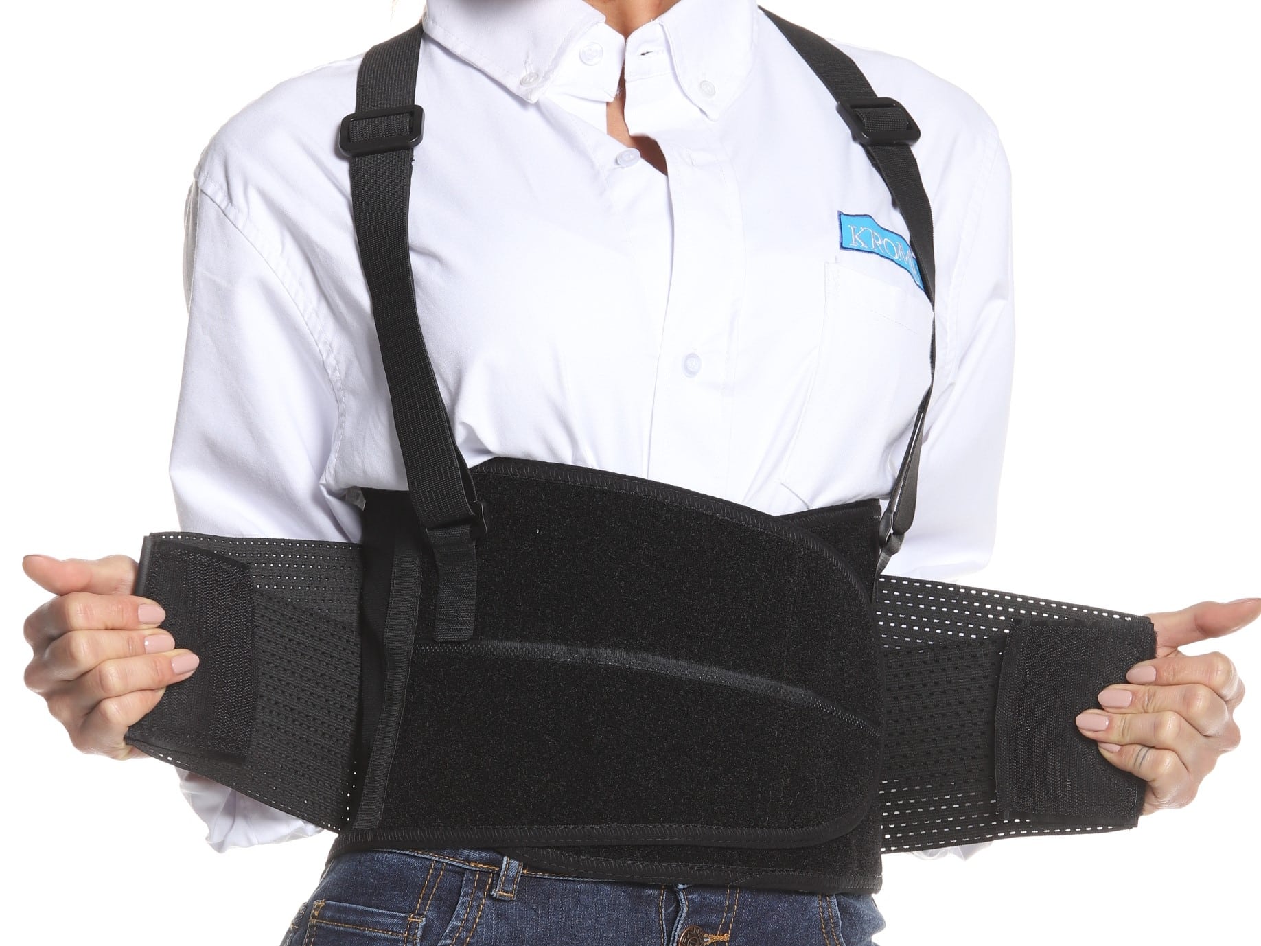 CINTURON DE FUERZA PROTECTOR DE COLUMNA CON TIRAS - Imagen 2