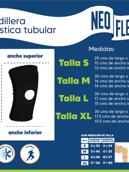 RODILLERA ELASTICA CON ESTABILIZADORES LATERALES